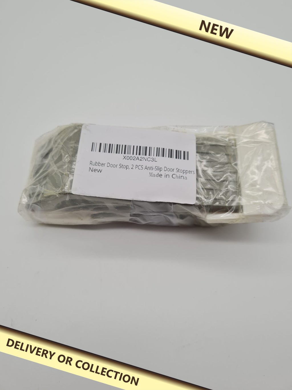 Rubber Door Stops - 2 Pair — photograph 1 — New; auction delivery information shown on image