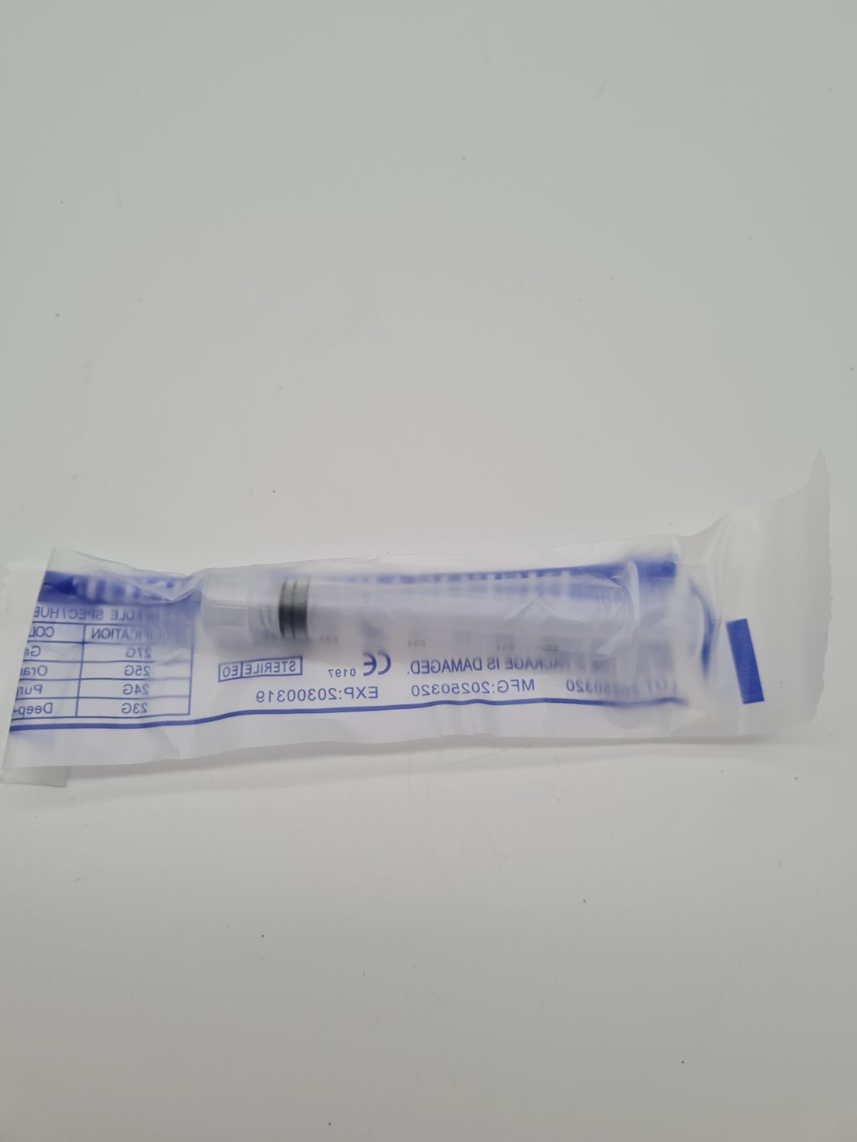 20 pack of individual 3 ml/cc Disposable Syringe — photograph 2