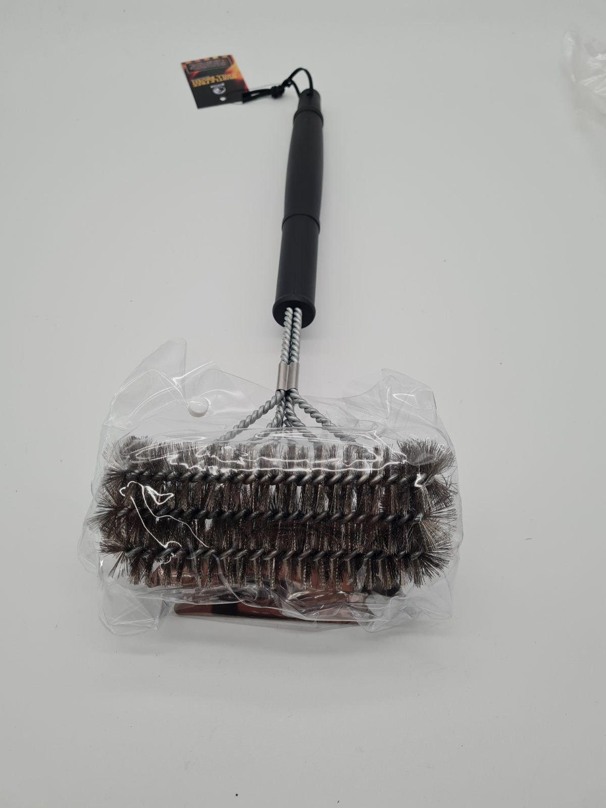 Bristle-Free BBQ Grill Cleaning Brush with Scraper — photograph 2