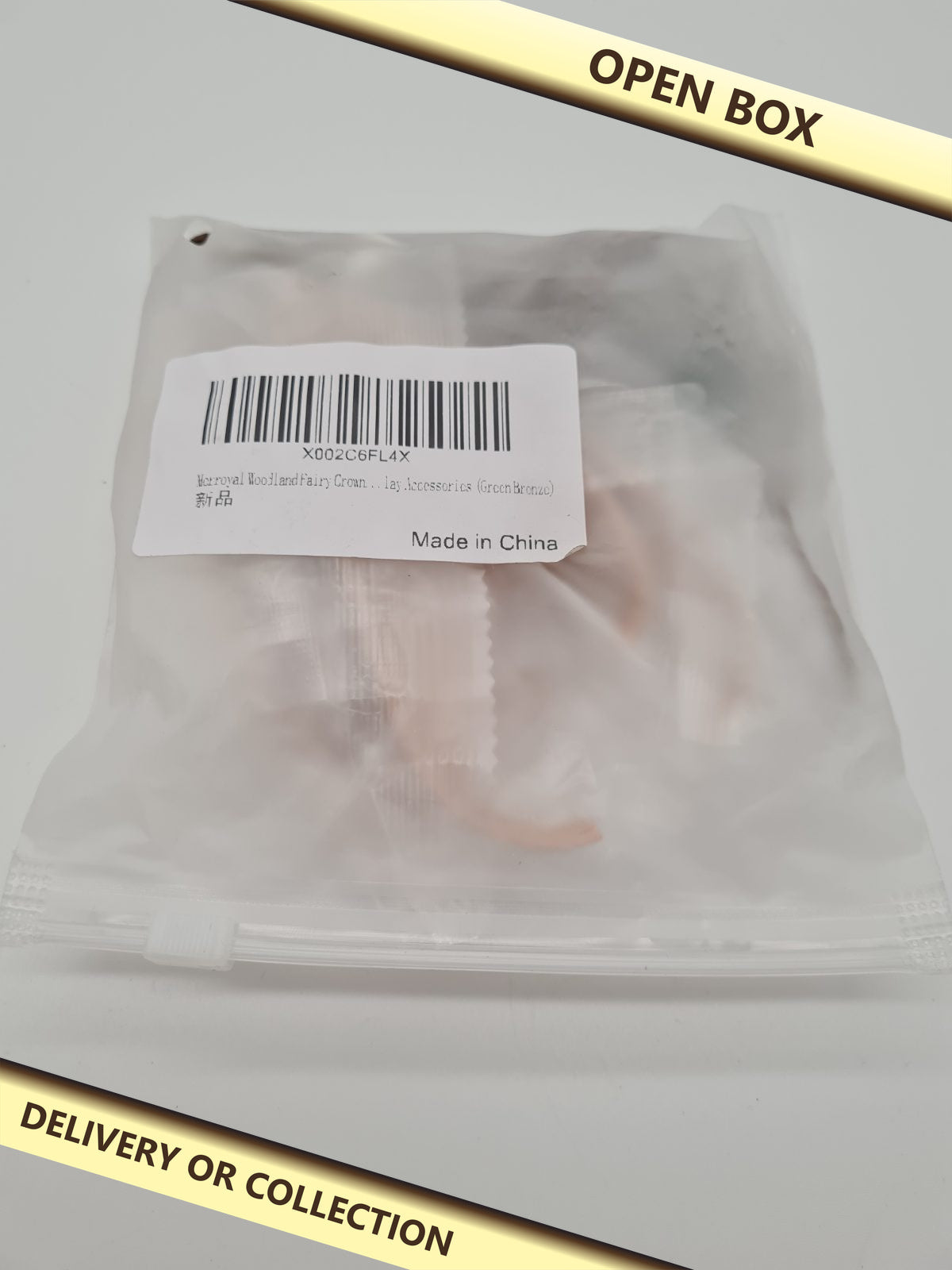 Woodland Fairy Crown and Pointed Ear Accessories — photograph 1 — Open box; auction delivery information shown on image