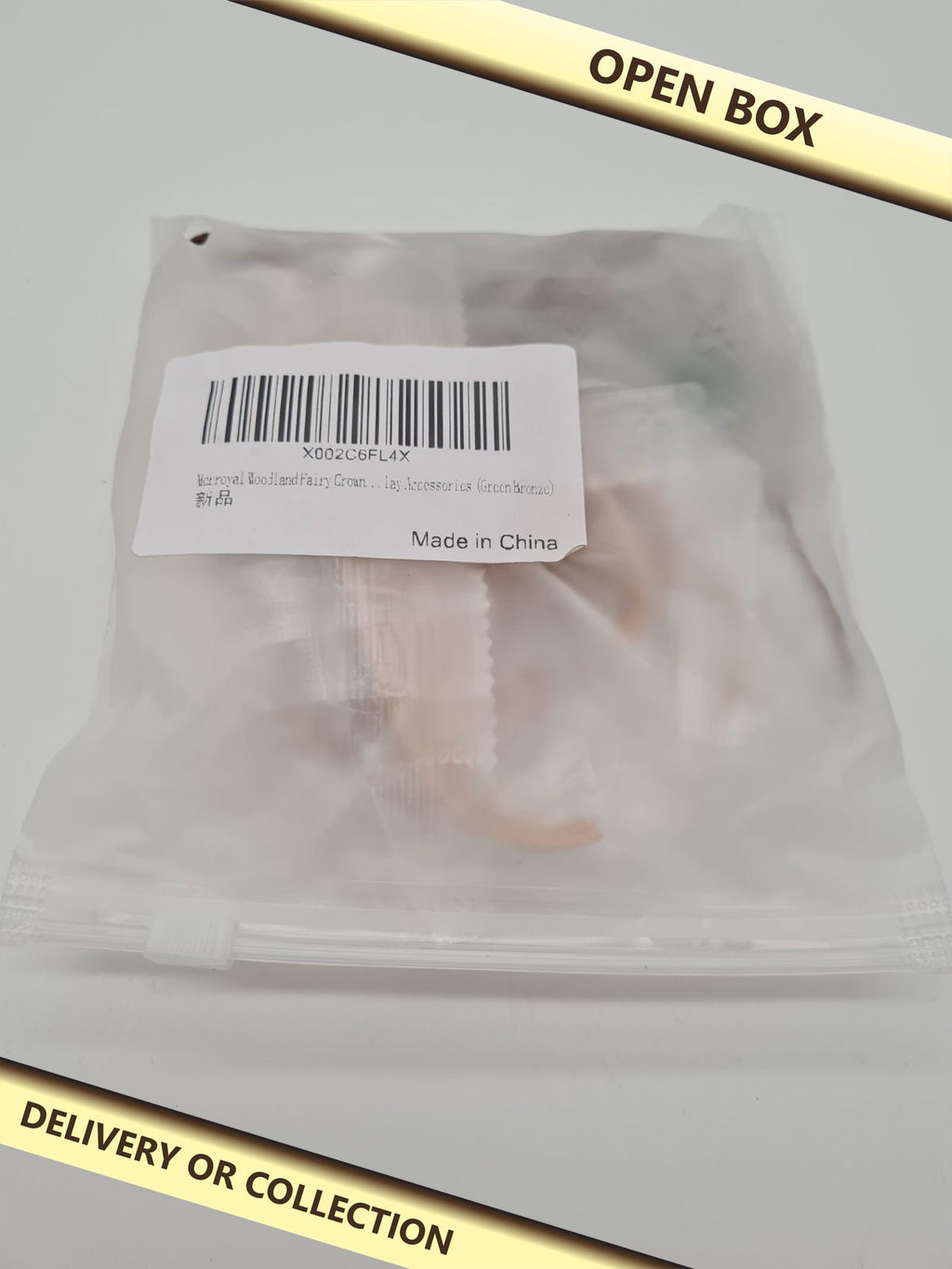 Woodland Fairy Crown and Pointed Ear Accessories — photograph 1 — Open box; auction delivery information shown on image