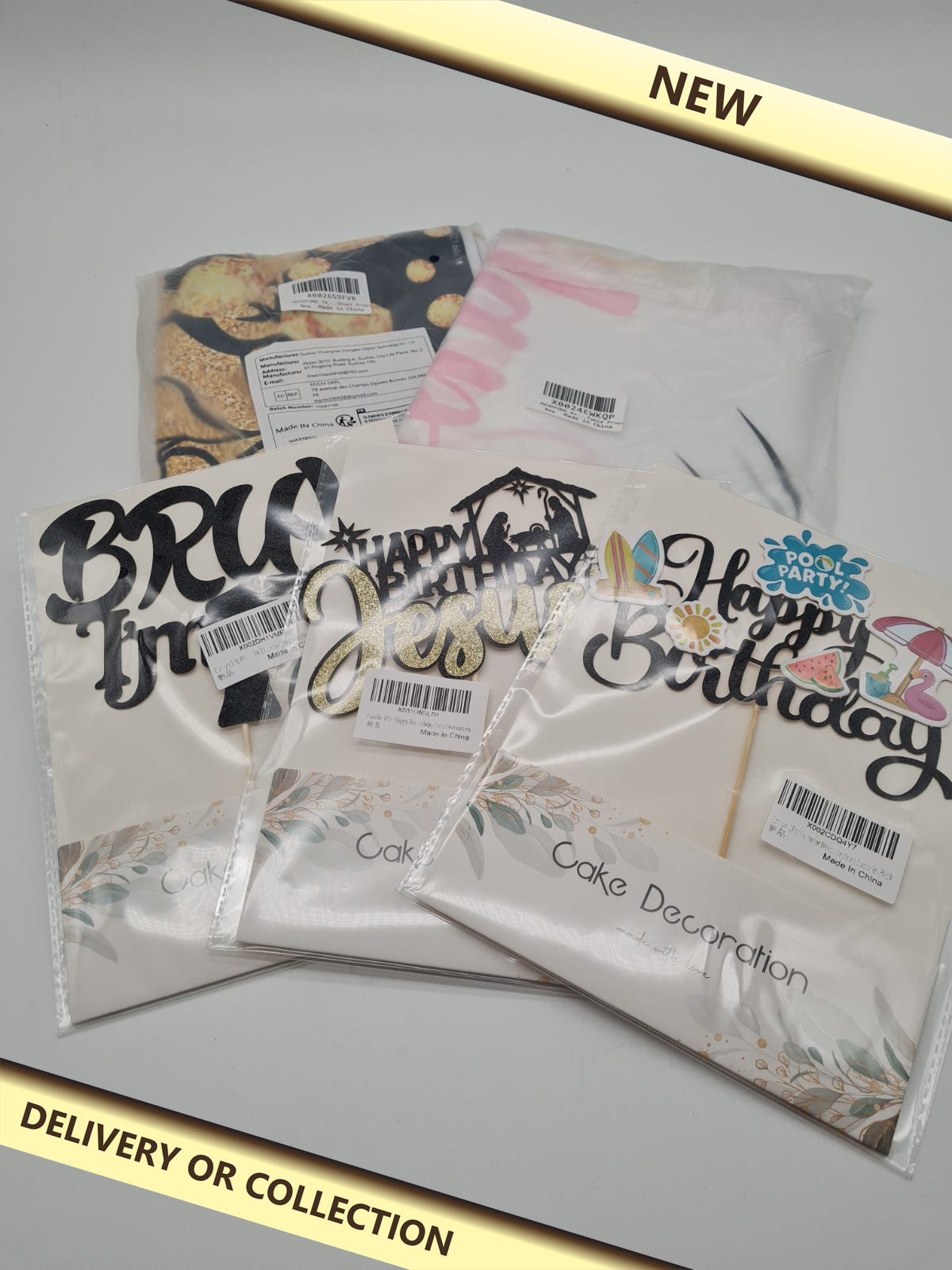 5 packs party bundle — photograph 1 — New; auction delivery information shown on image