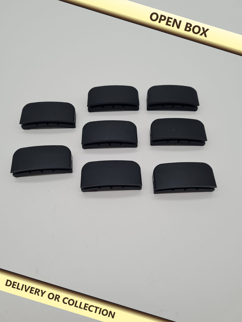 8-Piece Air Fryer Silicone Basket Feet Set — photograph 1 — Open box; auction delivery information shown on image