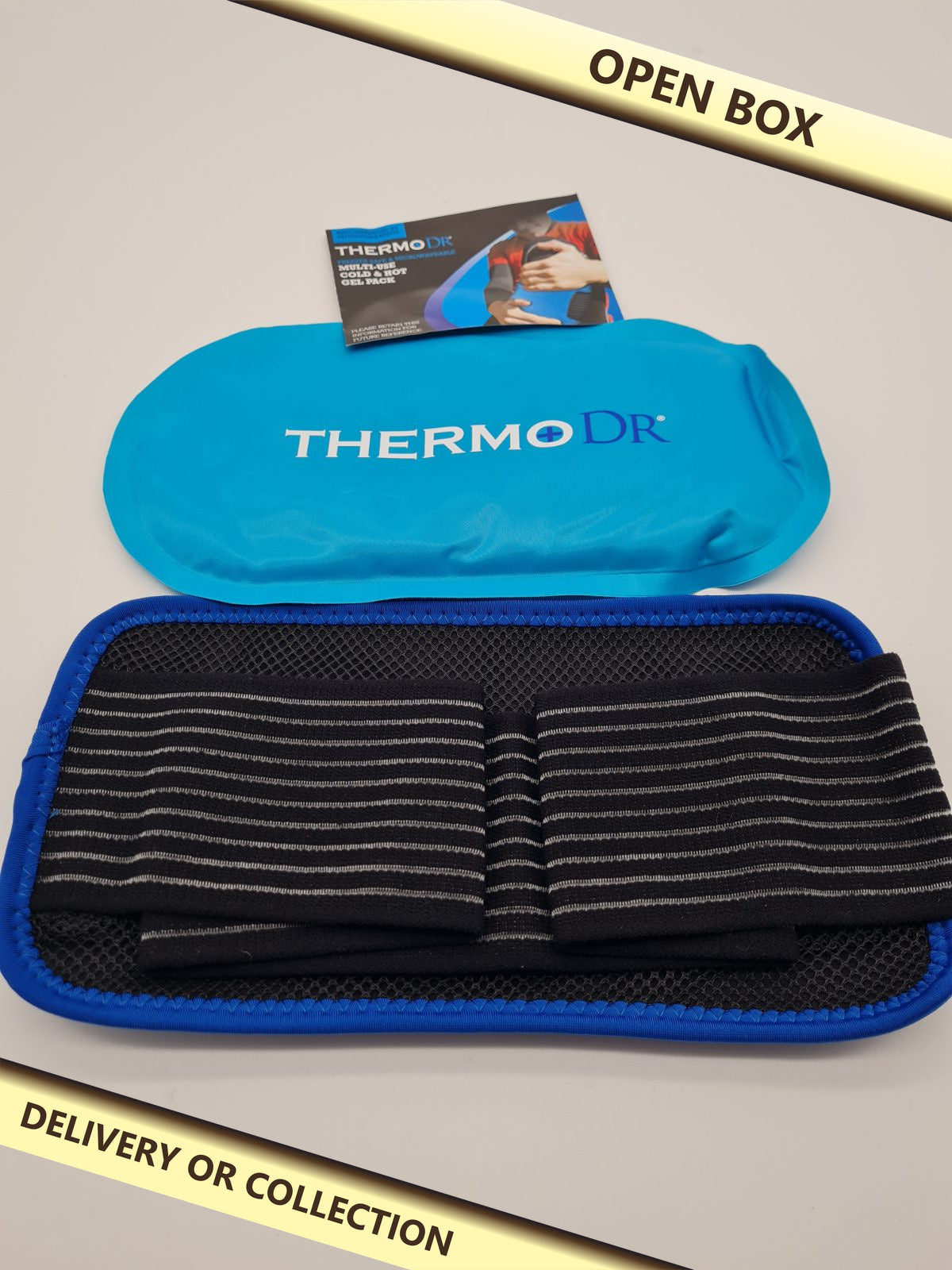 Multi-Use Cold & Hot Gel Pack with Wrap — photograph 1 — Open box; auction delivery information shown on image