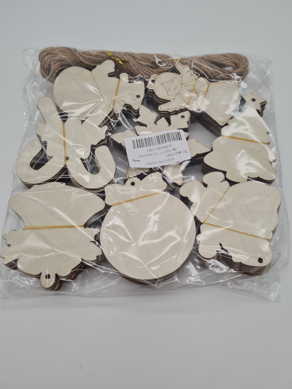 Assorted Wooden Christmas Hanging Decorations Set — photograph 1