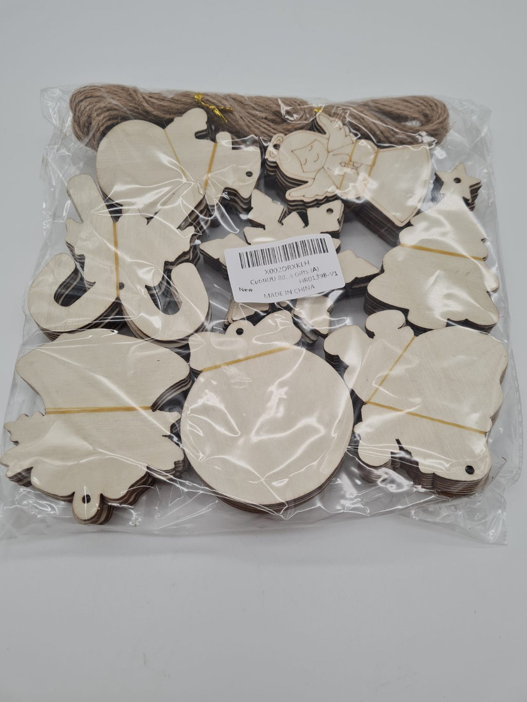 Assorted Wooden Christmas Hanging Decorations Set — photograph 1