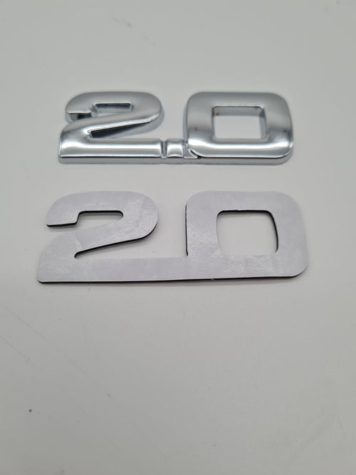 2.0 Car Adhesive Badge Emblem — photograph 1