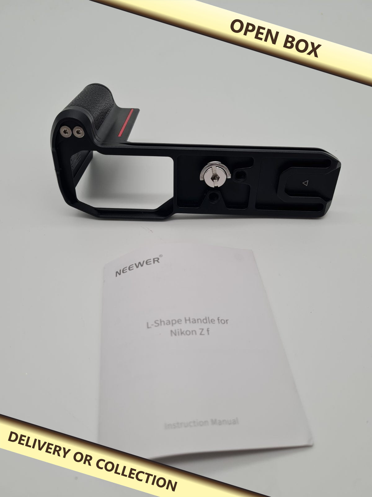 L-Shape Camera Handle CA073 for Nikon Z f — photograph 1 — Open box; auction delivery information shown on image