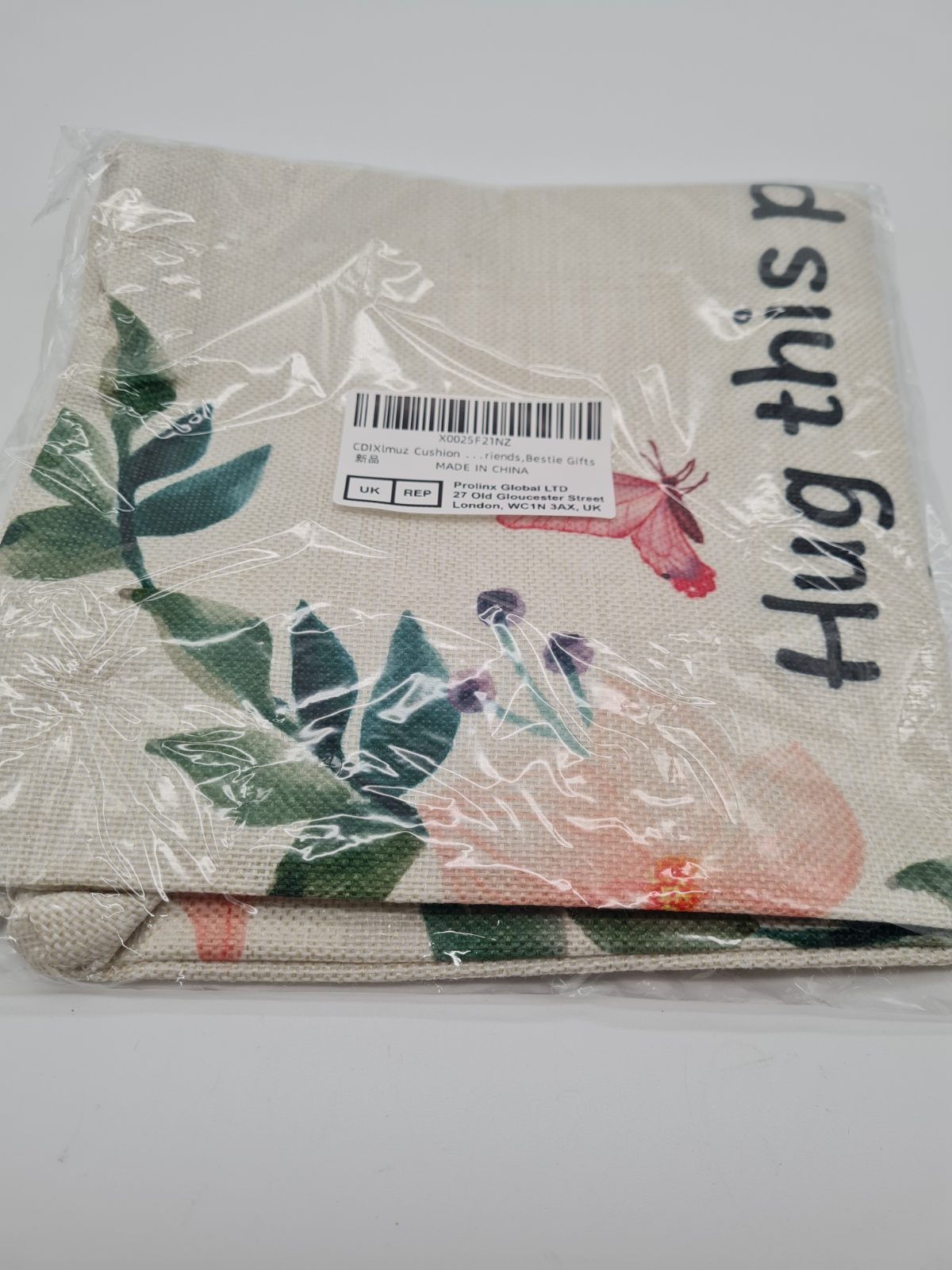 Floral Butterfly Friendship Cushion Cover — photograph 3