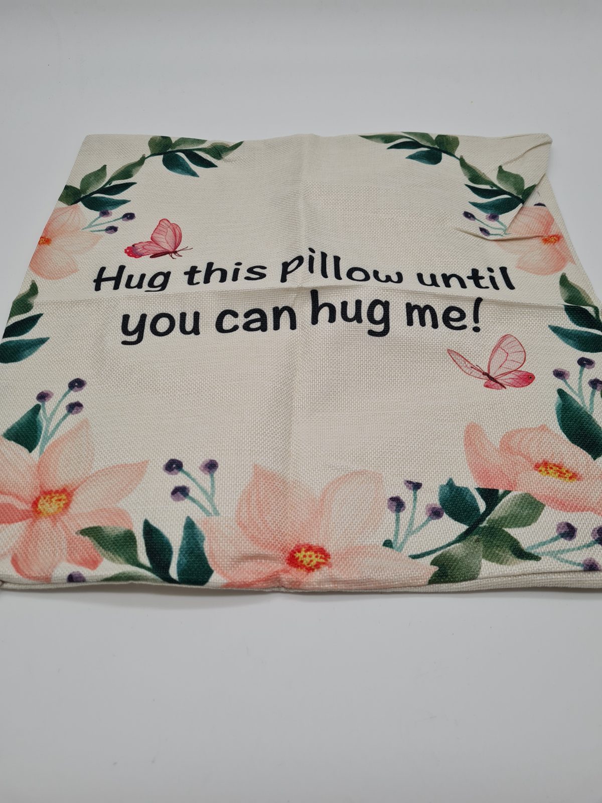 Floral Butterfly Friendship Cushion Cover — photograph 1
