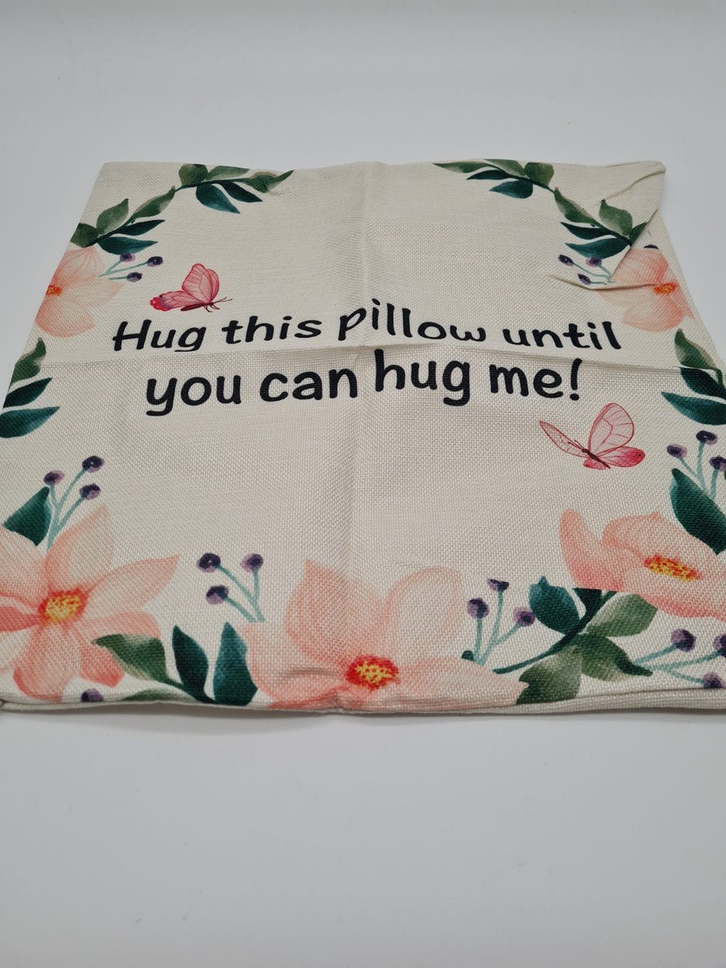 Floral Butterfly Friendship Cushion Cover — photograph 1