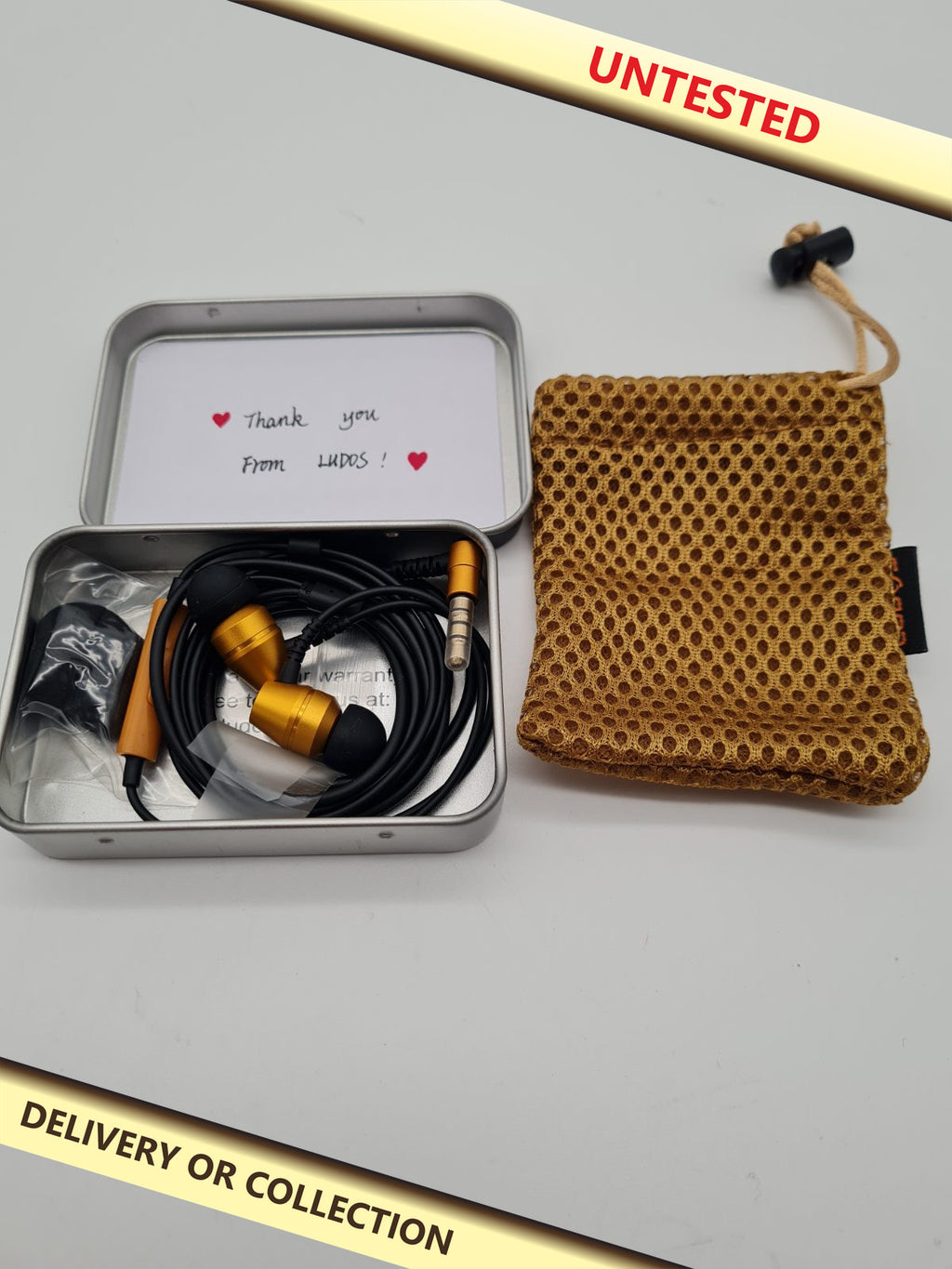 Wired In-Ear Headphones - LUDOS OMNITONE — photograph 1 — Untested; auction delivery information shown on image