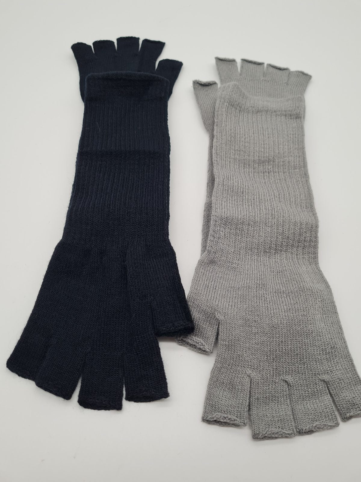 Two Pairs of Long Knitted Fingerless Gloves — photograph 2