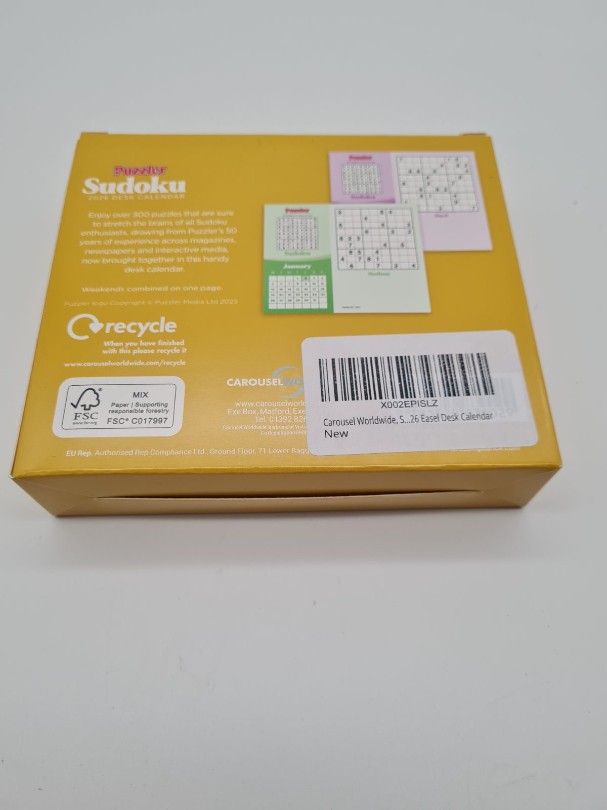 Puzzler Sudoku 2026 Desk Calendar — photograph 3