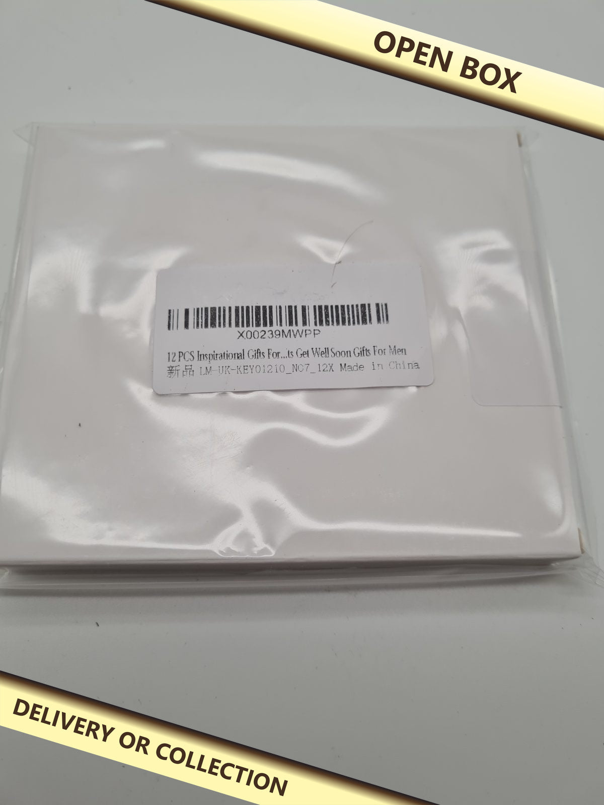 Inspirational Pineapple Quote Keyring — photograph 1 — Open box; auction delivery information shown on image