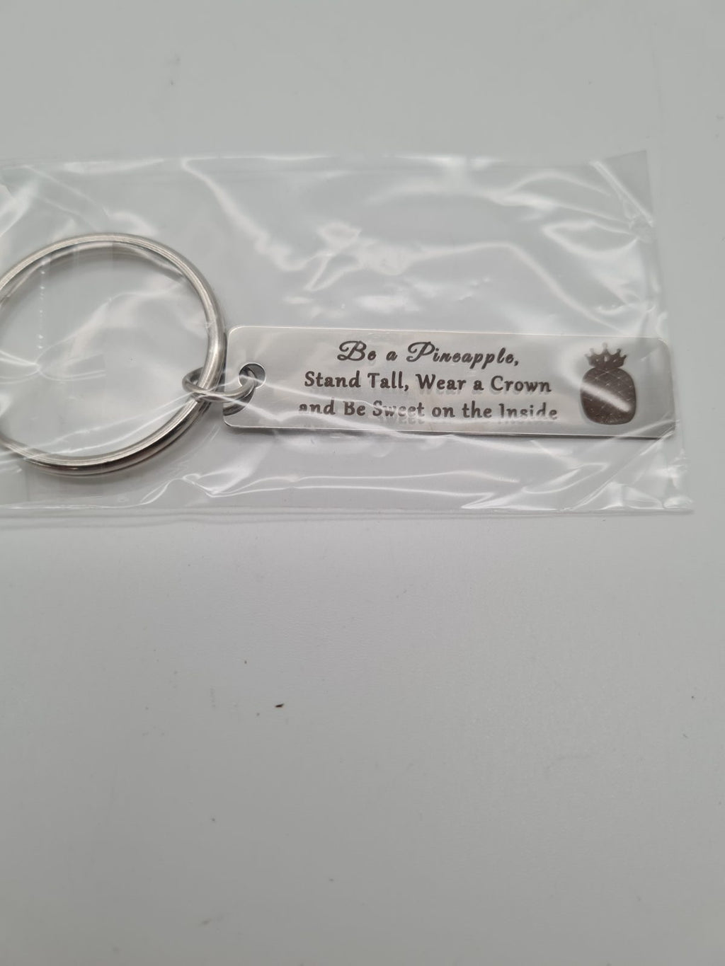 Inspirational Pineapple Quote Keyring — photograph 2