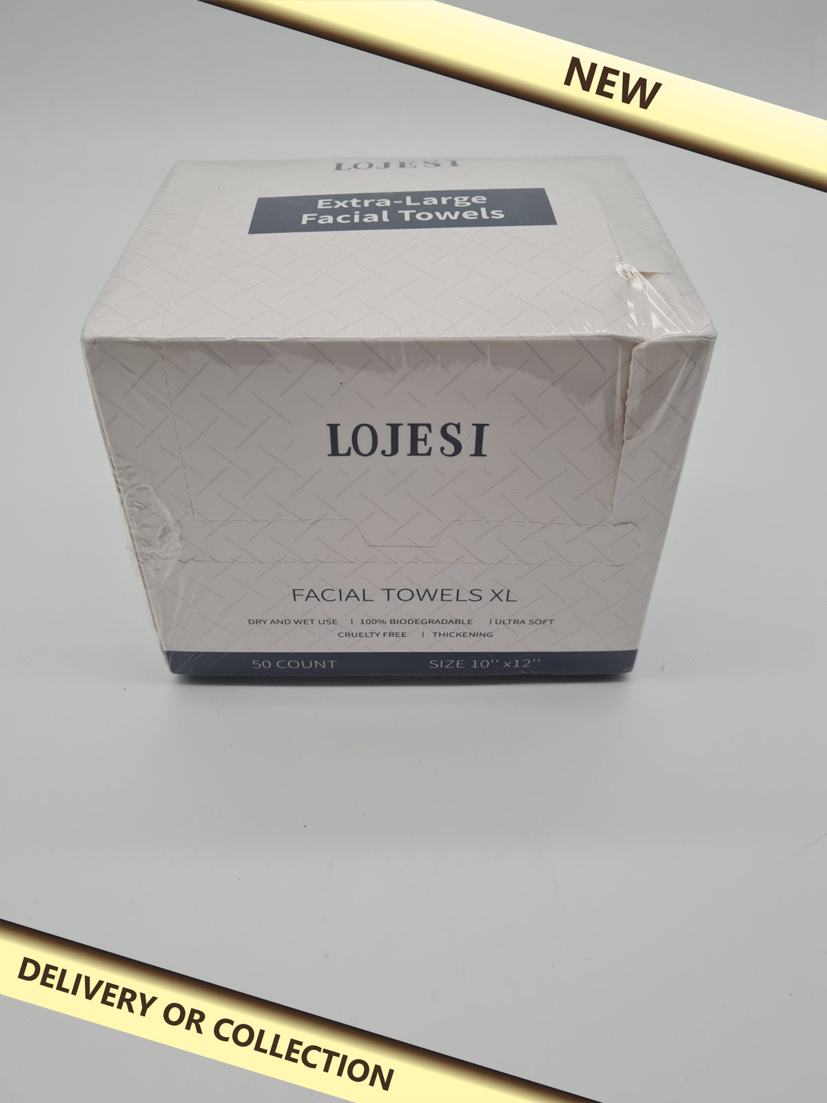 Extra-Large Facial Towels XL, 50 Count — photograph 1 — New; auction delivery information shown on image