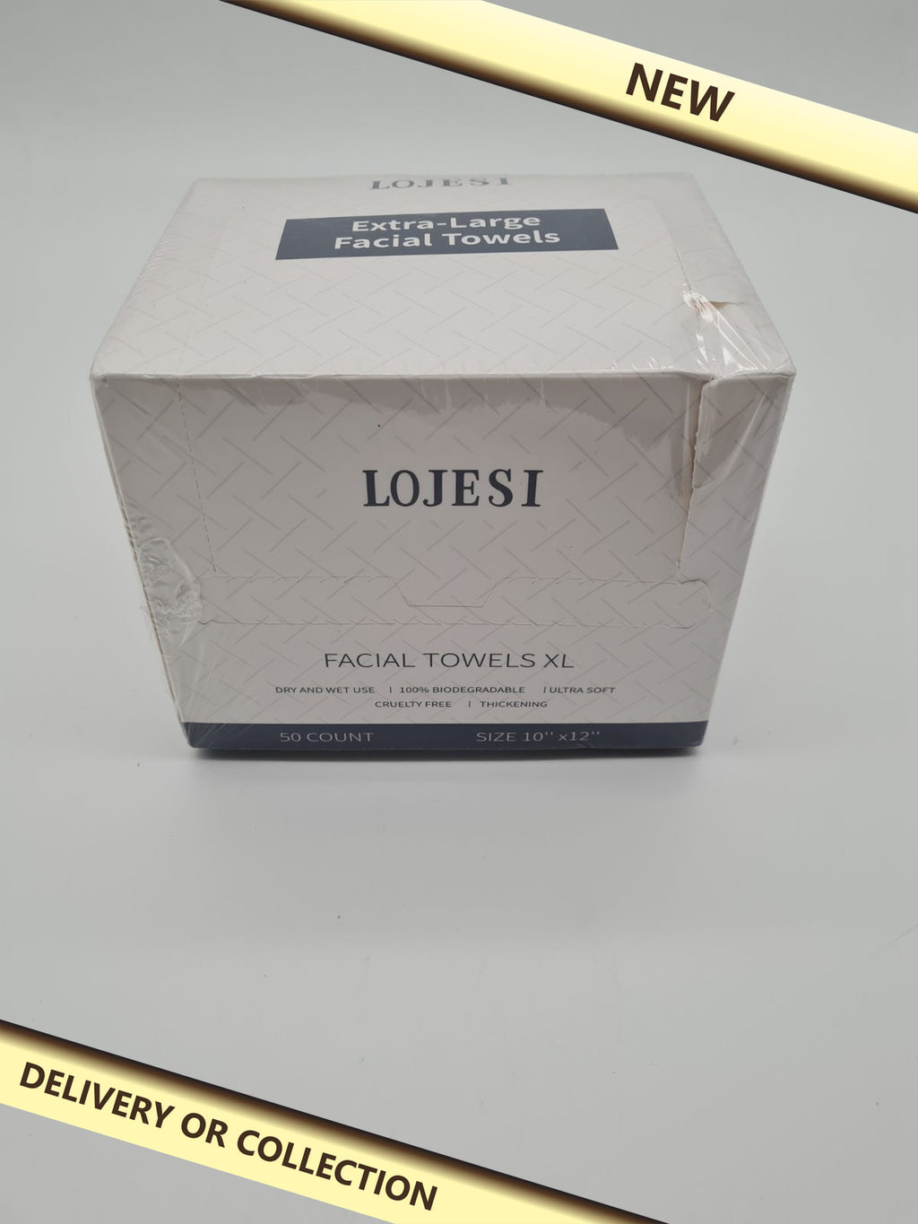 Extra-Large Facial Towels XL, 50 Count — photograph 1 — New; auction delivery information shown on image