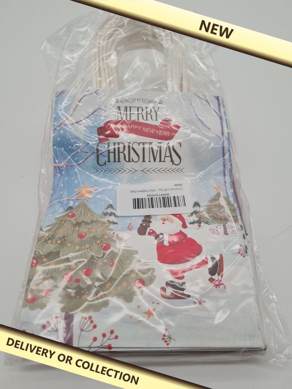 12 Christmas Gift Bags — photograph 1 — New; auction delivery information shown on image