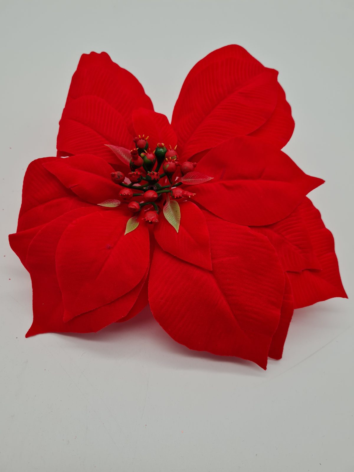 Artificial poinsettia flower decorations — photograph 1