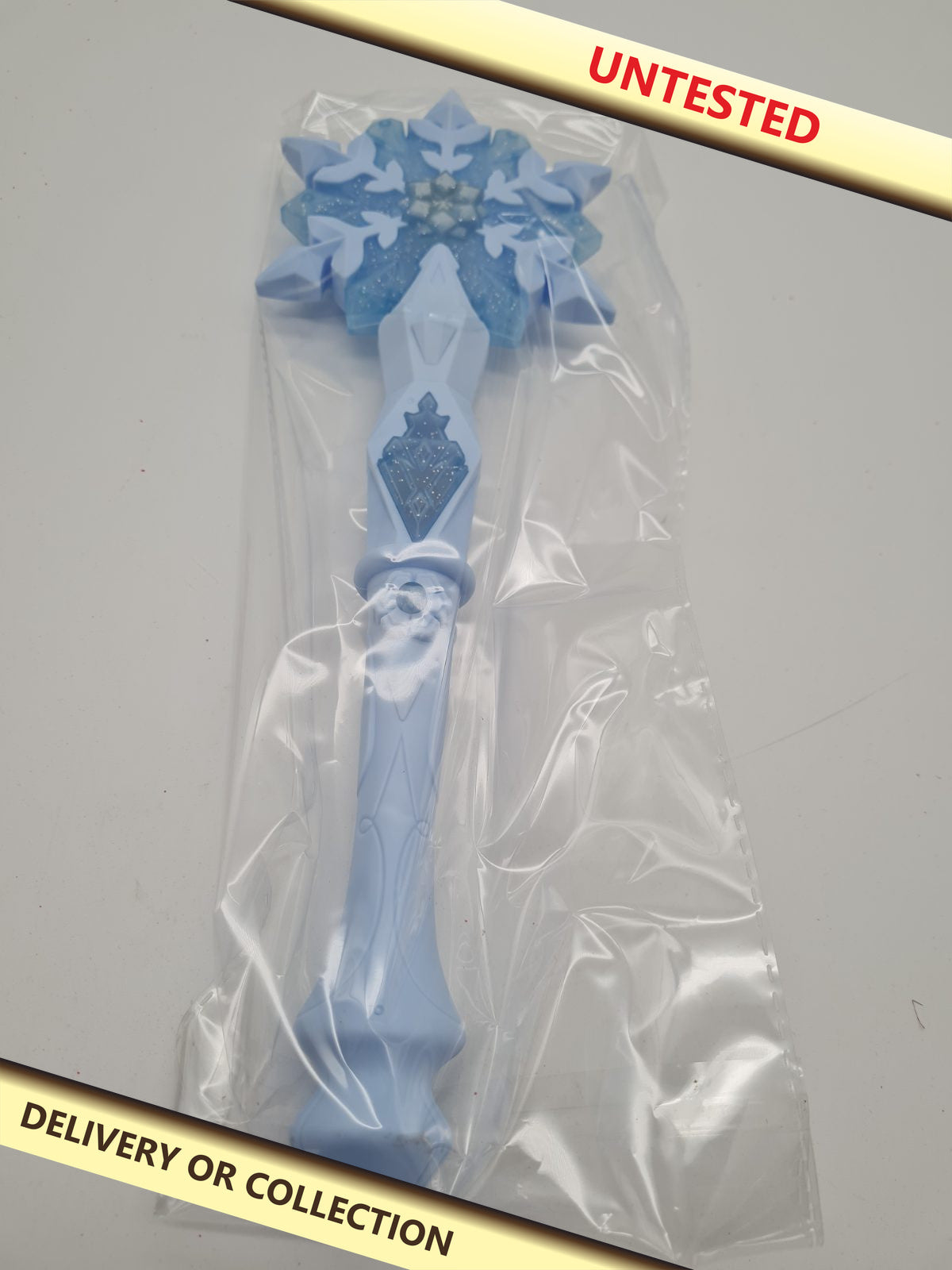 Snowflake Light-Up Toy Wand MF40 — photograph 1 — Untested; auction delivery information shown on image