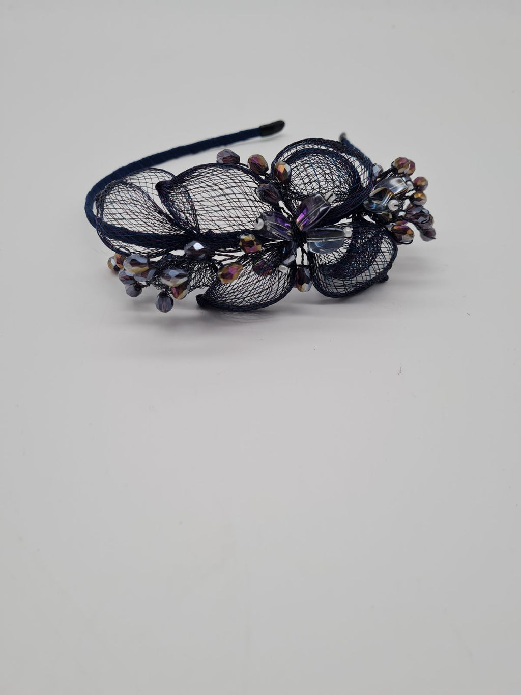 Decorative beaded floral headband — photograph 2