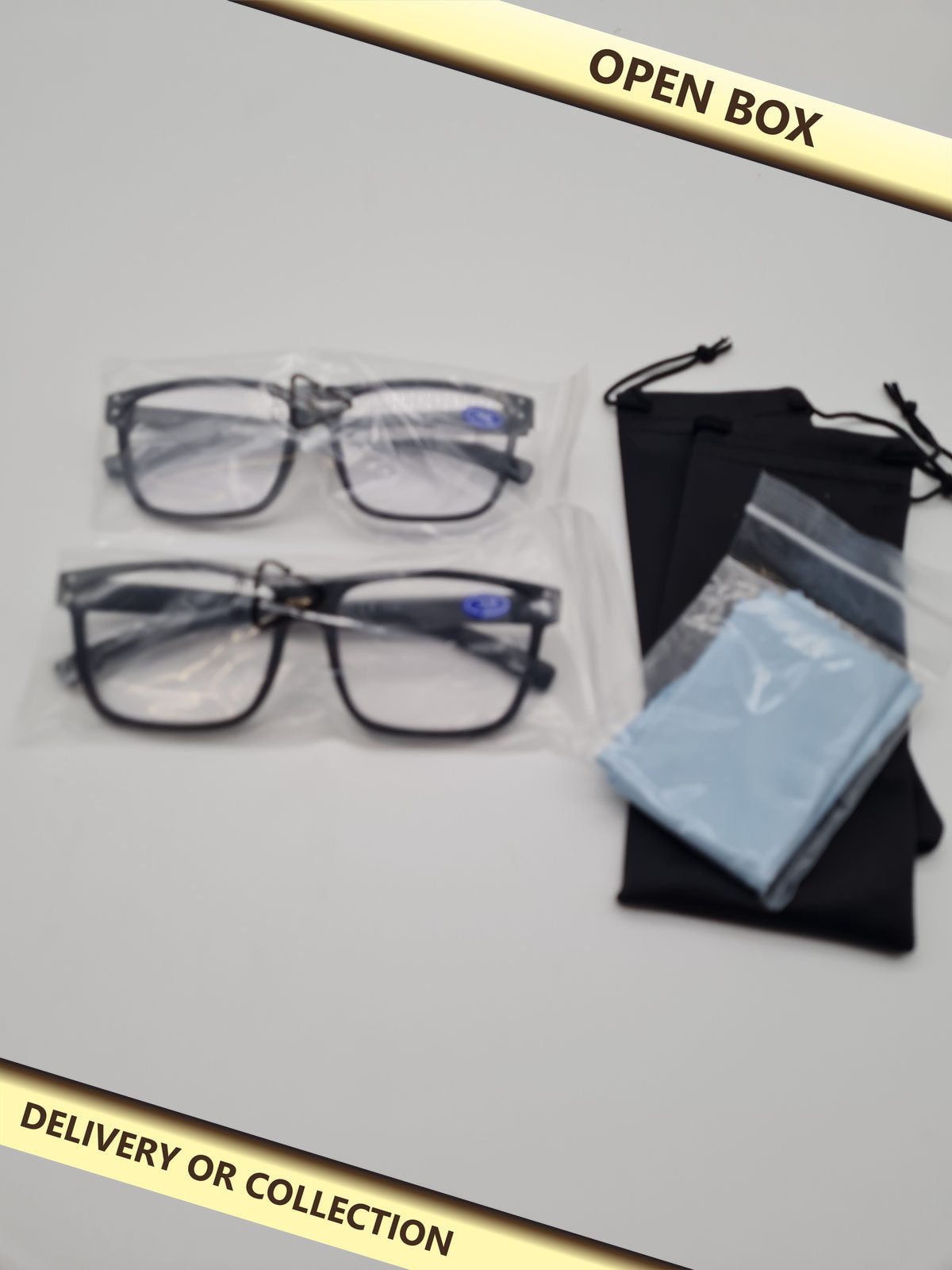 2-Pack Reading Glasses ZO UK 101 2B R250 — photograph 1 — Open box; auction delivery information shown on image