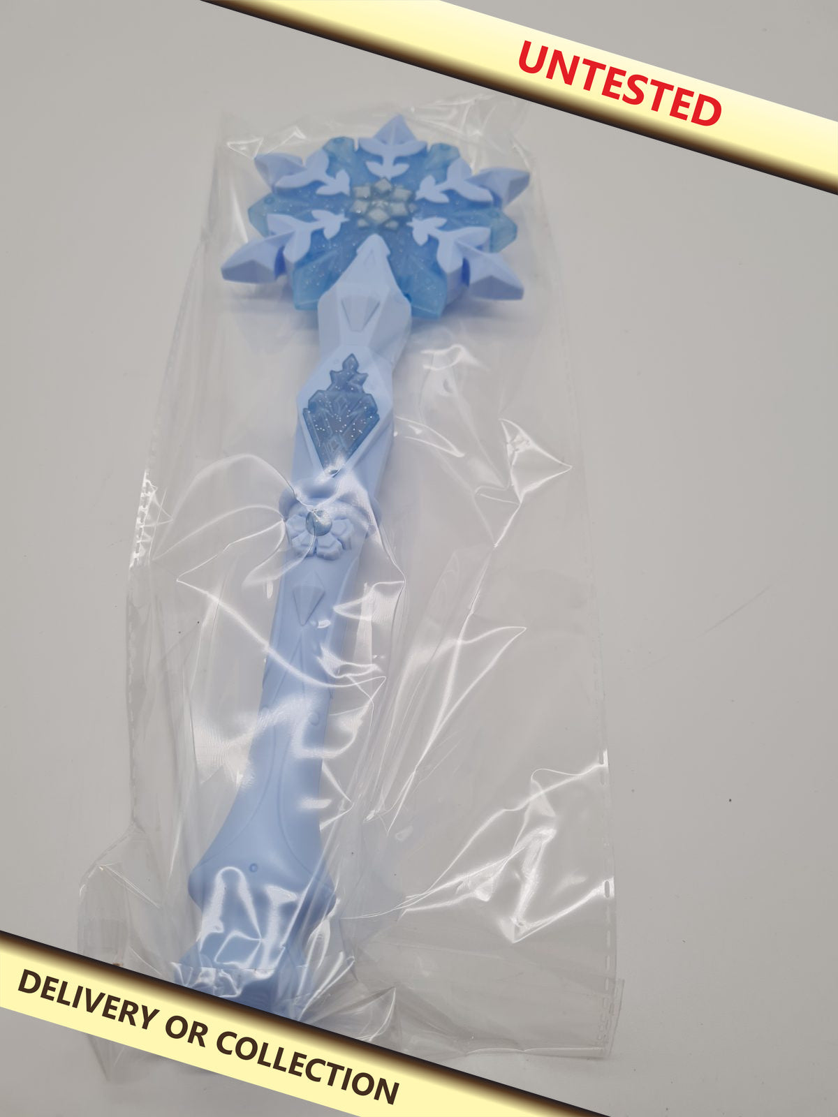 Snowflake Light-Up Toy Wand MF40 — photograph 1 — Untested; auction delivery information shown on image