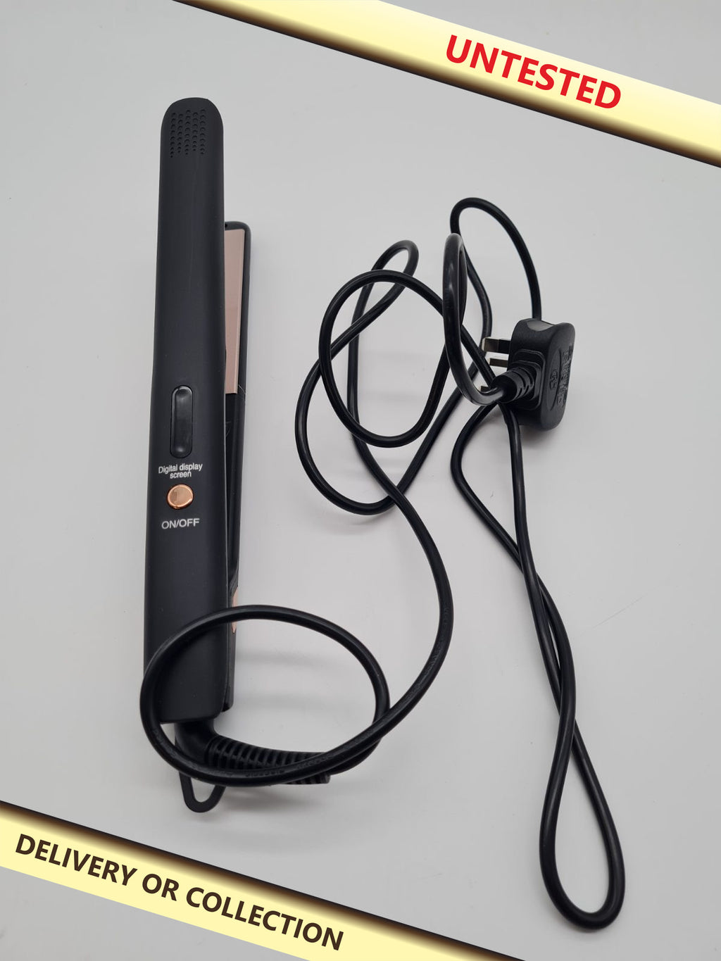 Hair Straightener — photograph 1 — Untested; auction delivery information shown on image