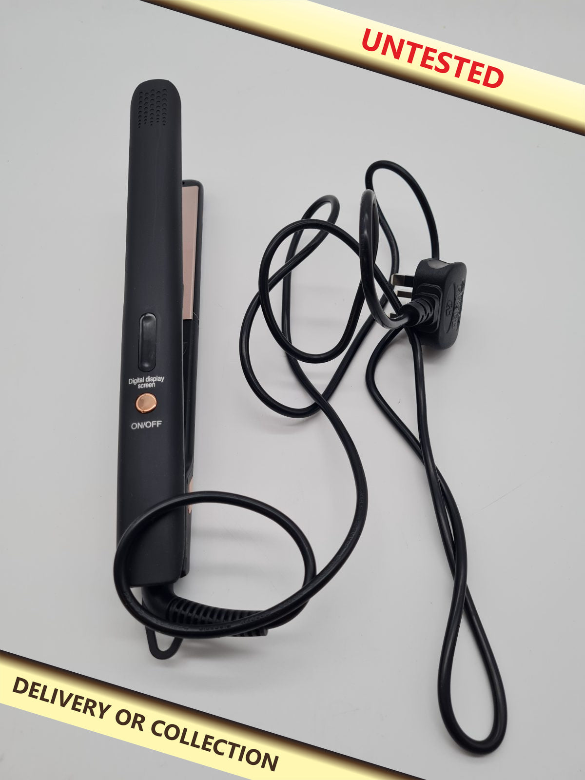Hair Straightener — photograph 1 — Untested; auction delivery information shown on image