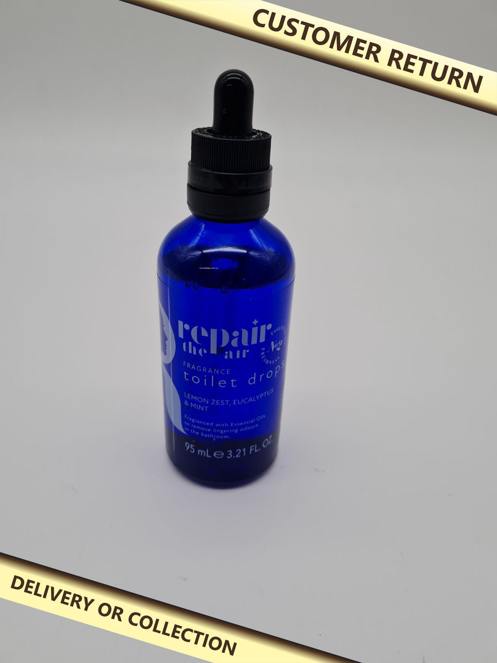 Toilet Drops – Lemon Zest, Eucalyptus & Mint, 95ml — photograph 1 — Customer return; auction delivery information shown on image