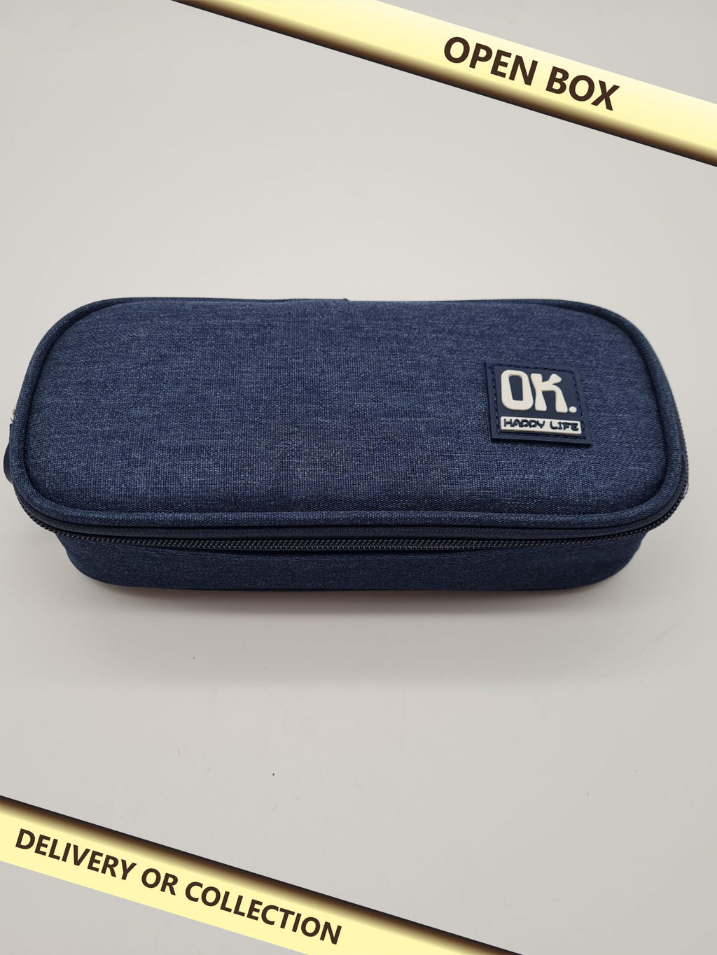 Zip-Around Pencil Case — photograph 1 — Open box; auction delivery information shown on image