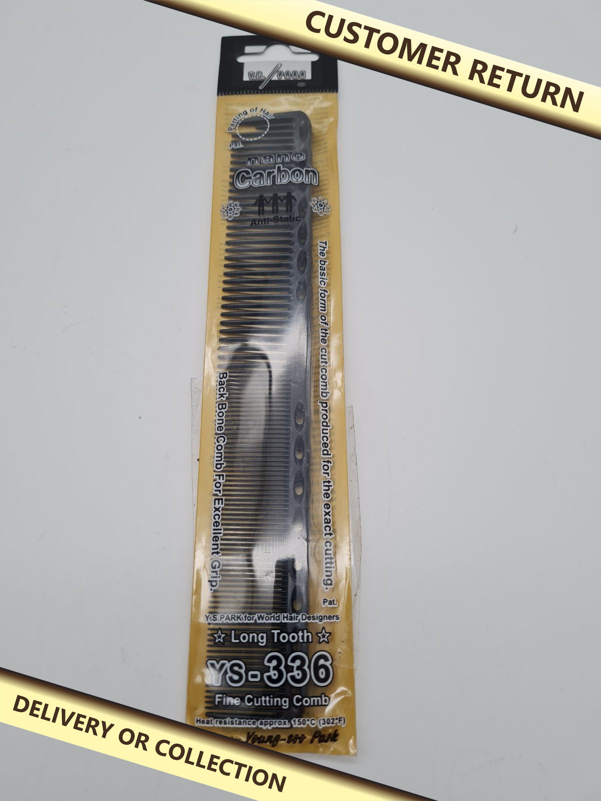 Fine Cutting Comb YS-336 — photograph 1 — Customer return; auction delivery information shown on image