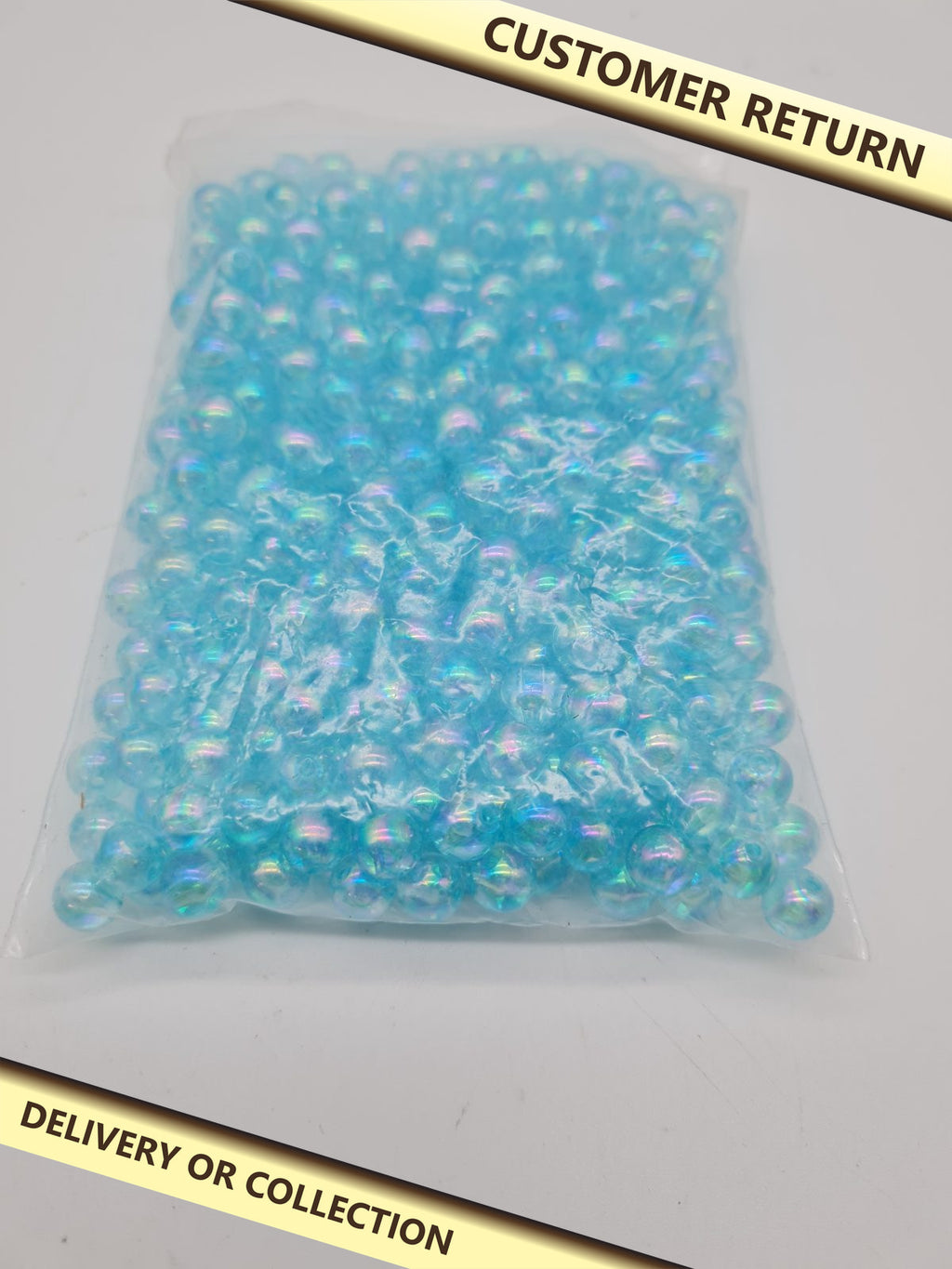 8 mm Round Acrylic Craft Beads — photograph 1 — Customer return; auction delivery information shown on image
