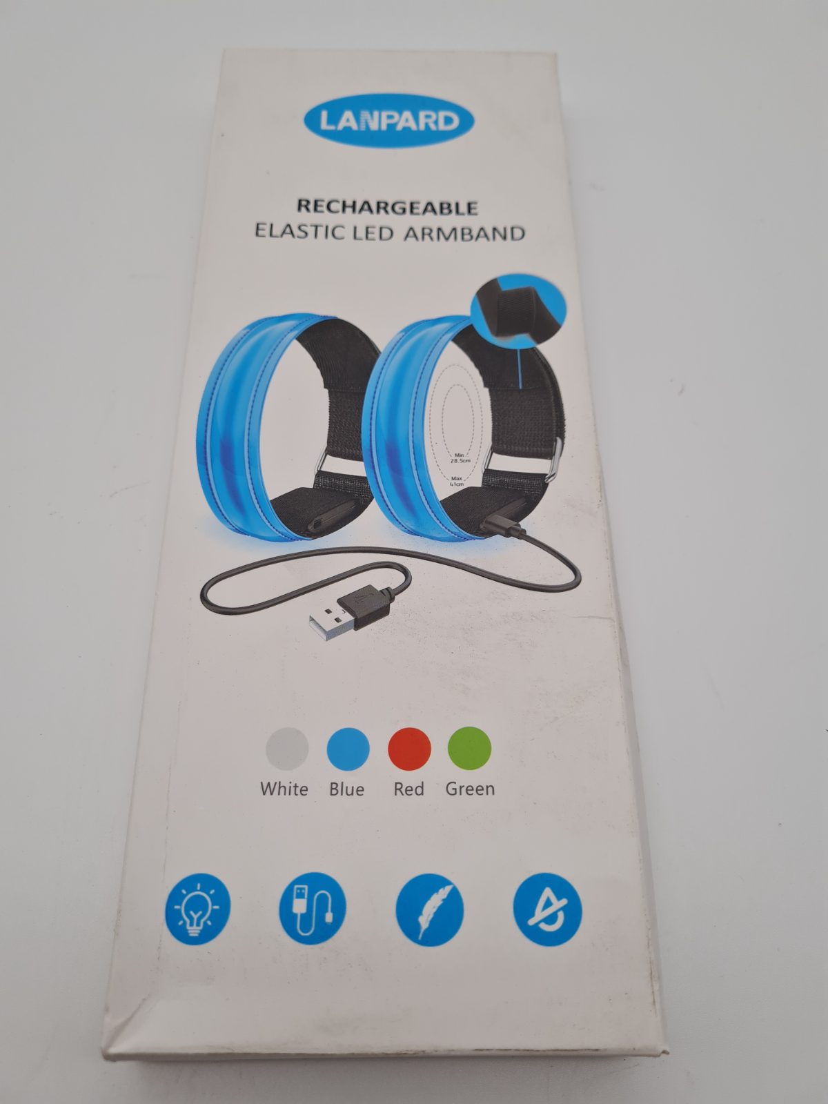 Pair of rechargeable elastic LED armbands — photograph 2