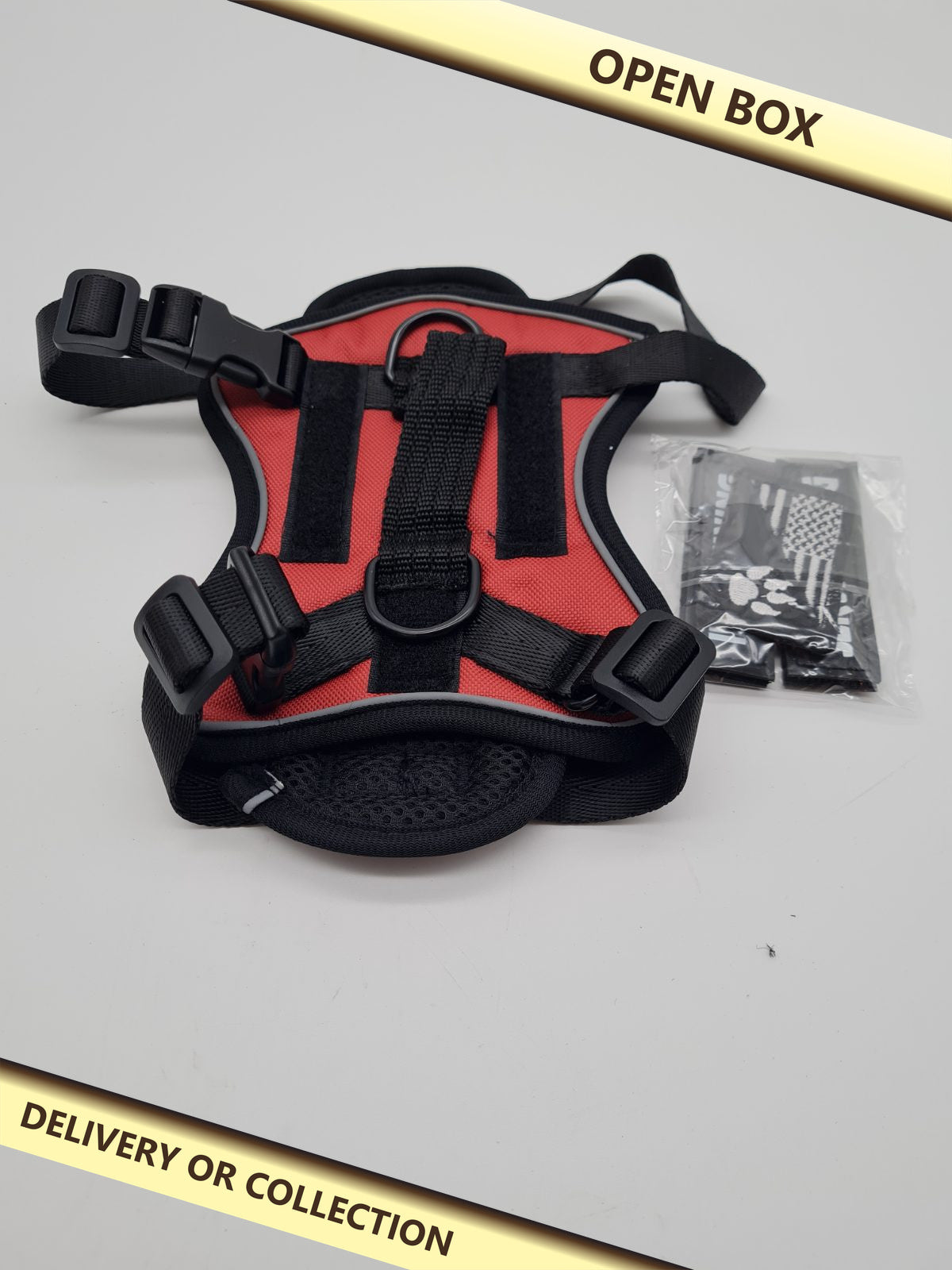 Dog Harness DH021, Size XS — photograph 1 — Open box; auction delivery information shown on image