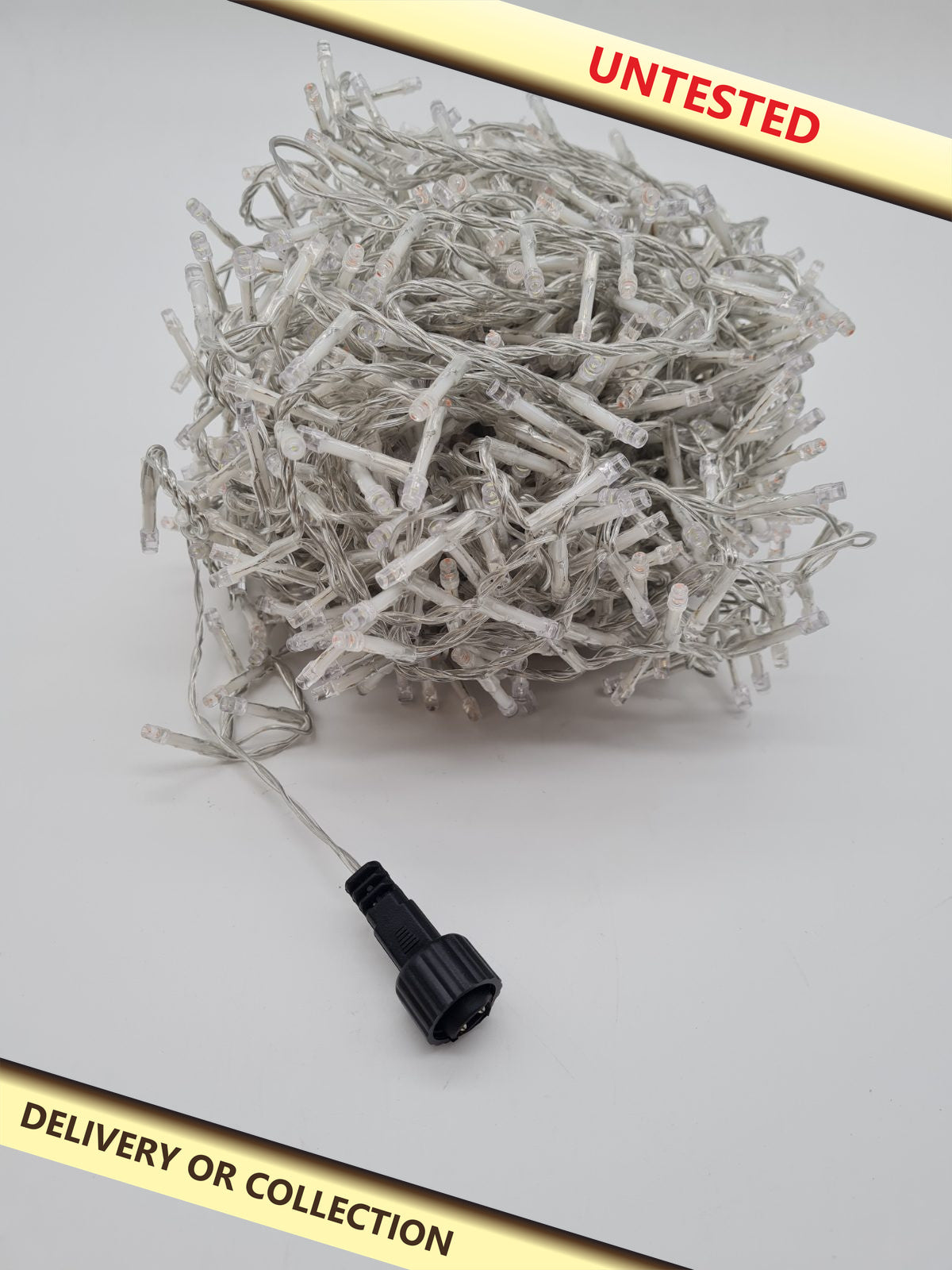 Decorative LED string lights — photograph 1 — Untested; auction delivery information shown on image
