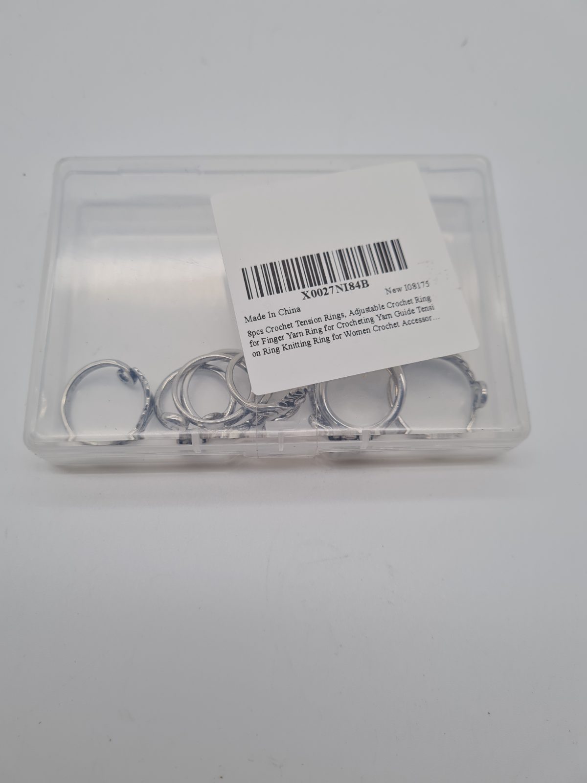 Set of 8 Adjustable Crochet Tension Rings — photograph 2
