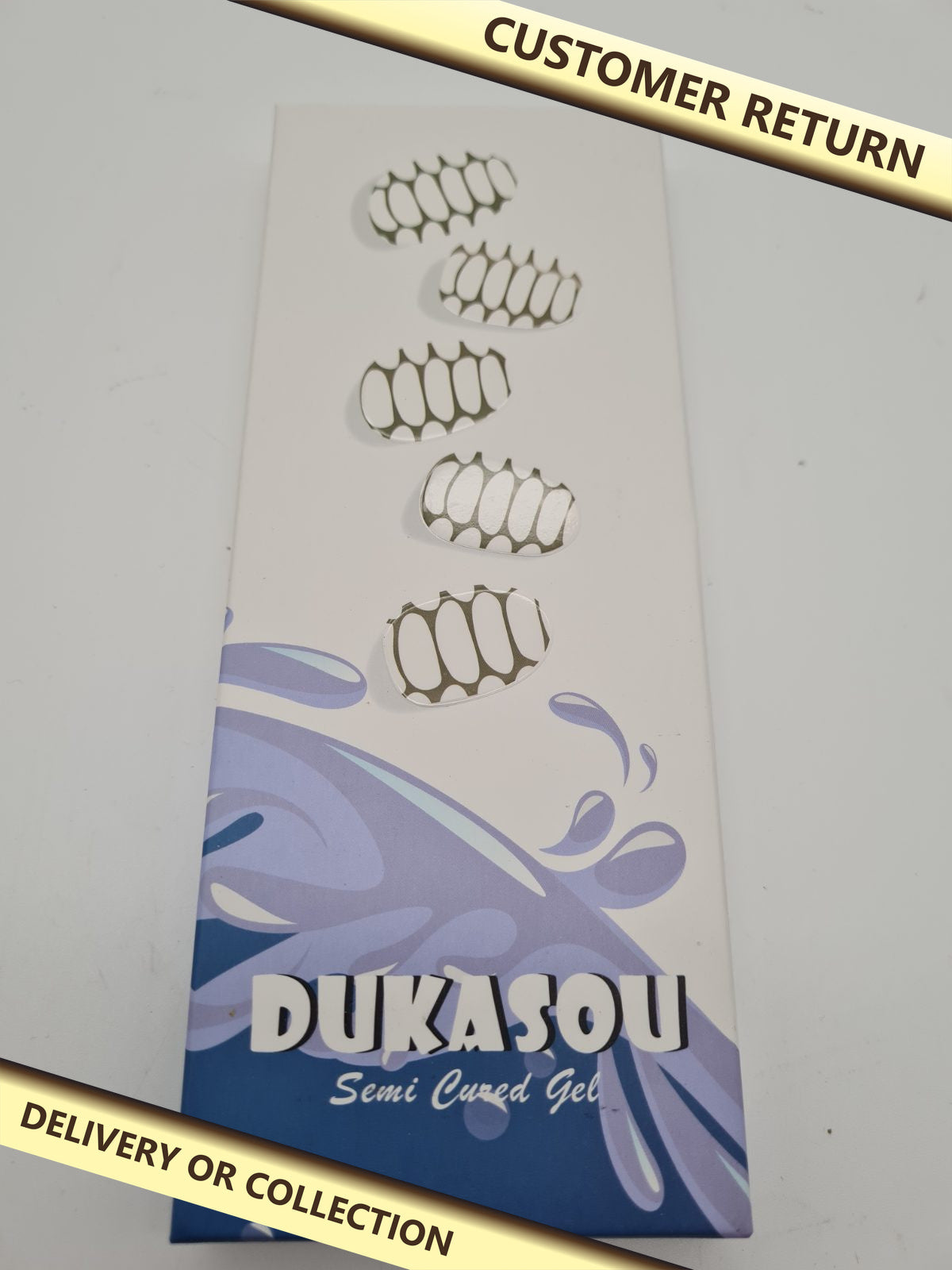 Semi-Cured Gel Nail Strips black and white — photograph 1 — Customer return; auction delivery information shown on image