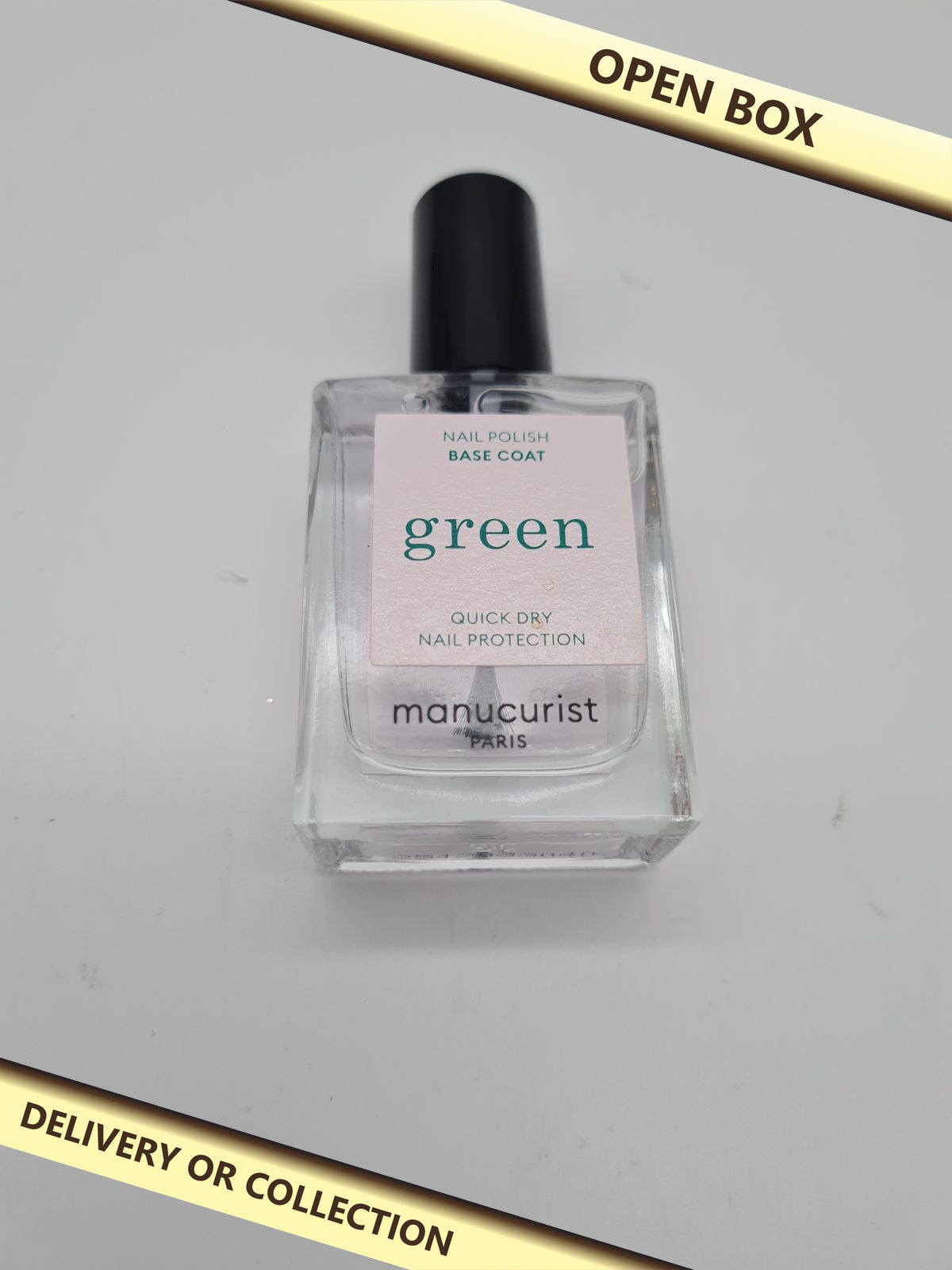 Nail Polish Base Coat - Manucurist Green 15ml — photograph 1 — Open box; auction delivery information shown on image