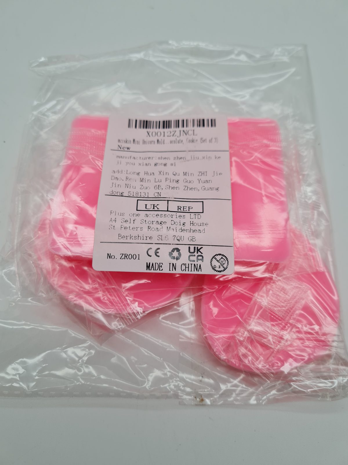 Mini unicorn cake decorating mould set ZR001 — photograph 3