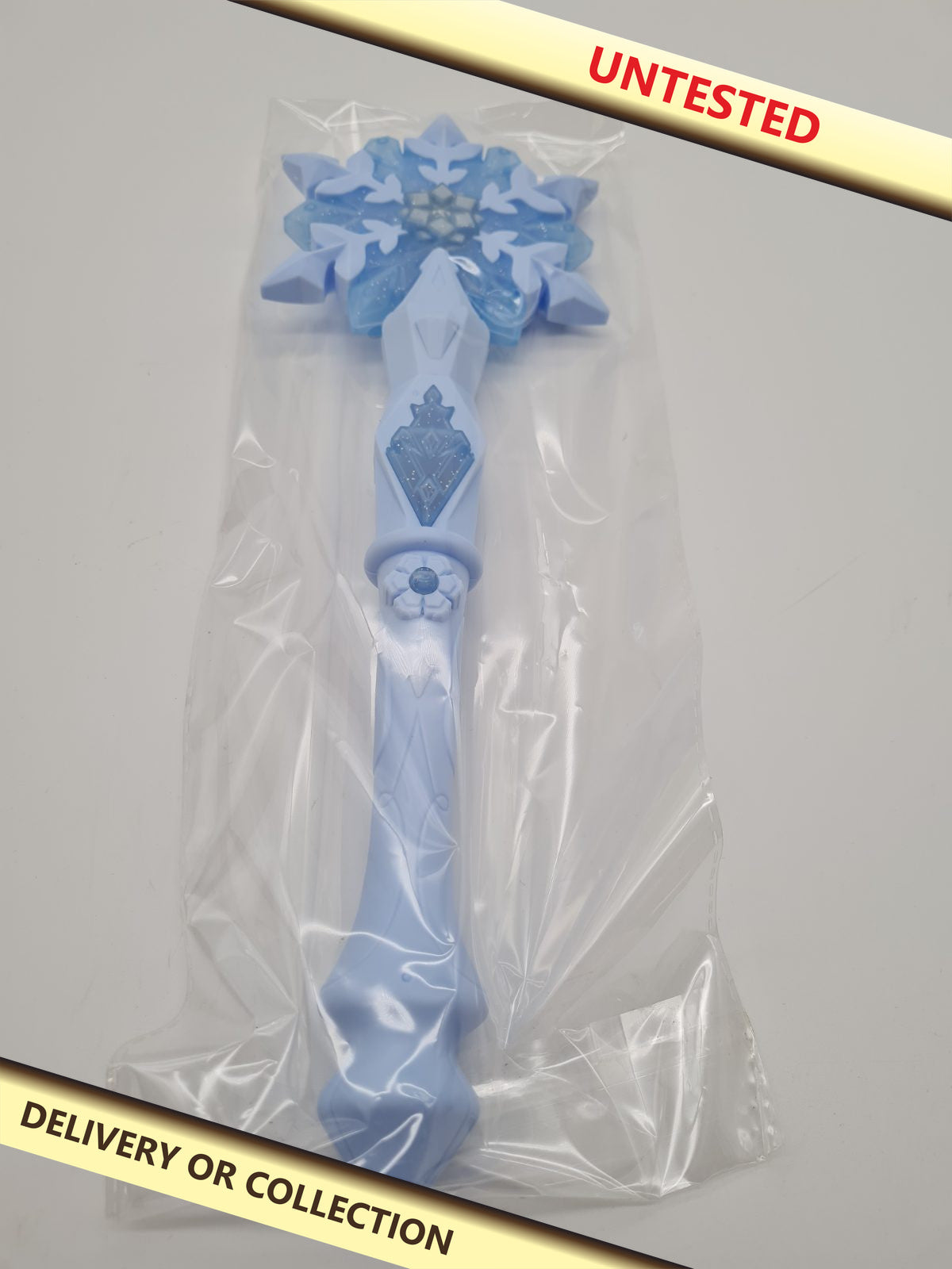 Snowflake Light-Up Toy Wand MF40 — photograph 1 — Untested; auction delivery information shown on image