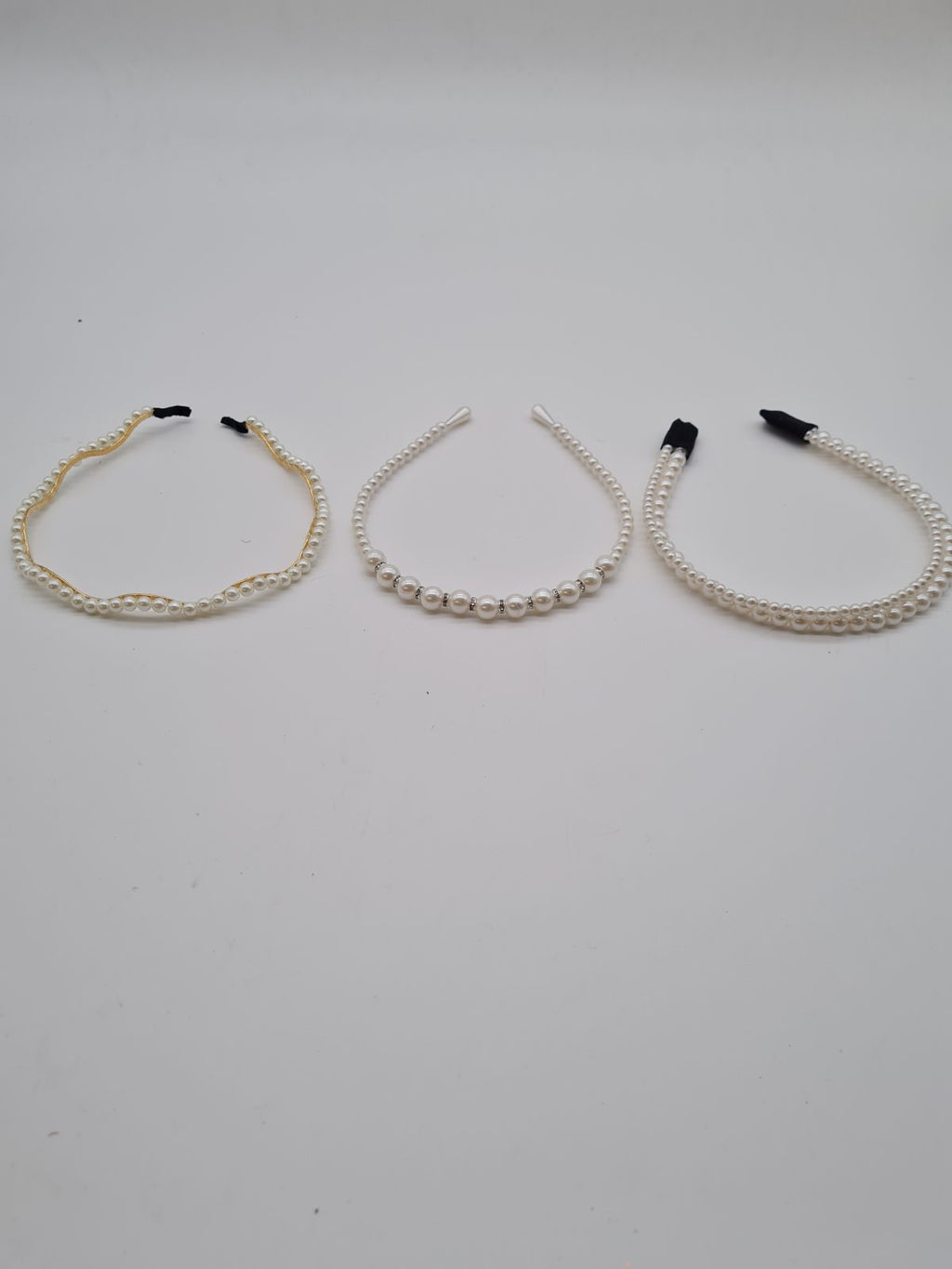 Set of 3 Pearl-Effect Fashion Headbands — photograph 1