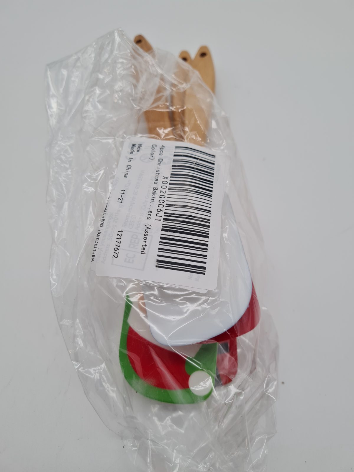 Set of 4 Christmas Silicone Baking Spatulas — photograph 3