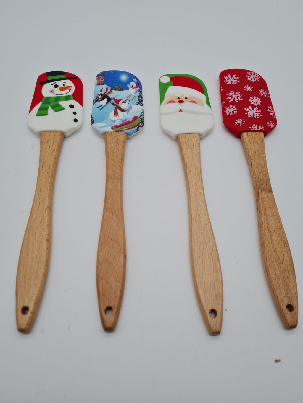 Set of 4 Christmas Silicone Baking Spatulas — photograph 1
