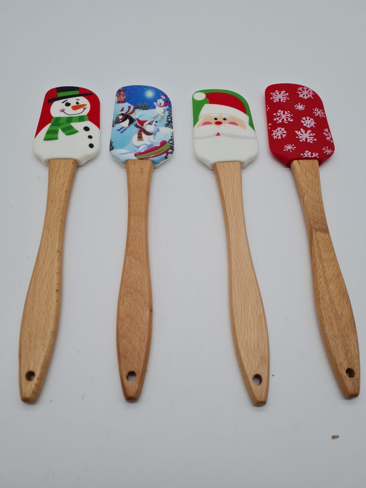 Set of 4 Christmas Silicone Baking Spatulas — photograph 1