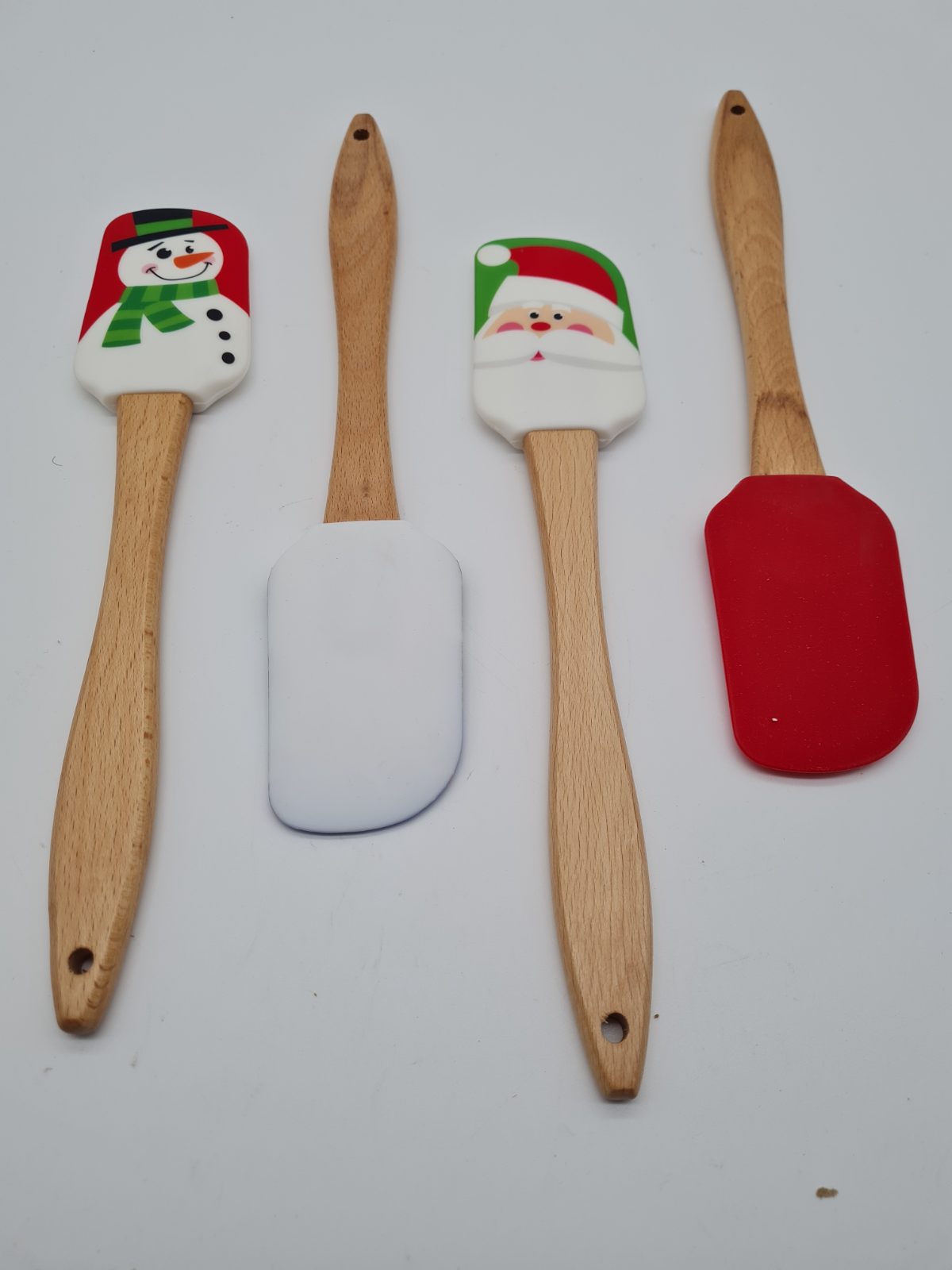 Set of 4 Christmas Silicone Baking Spatulas — photograph 2
