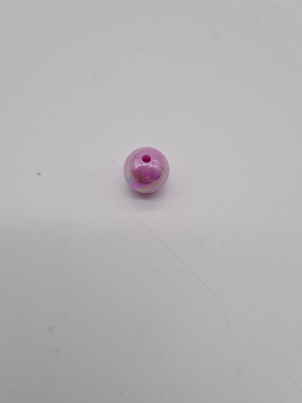 Purple Iridescent Round Acrylic Beads — photograph 3
