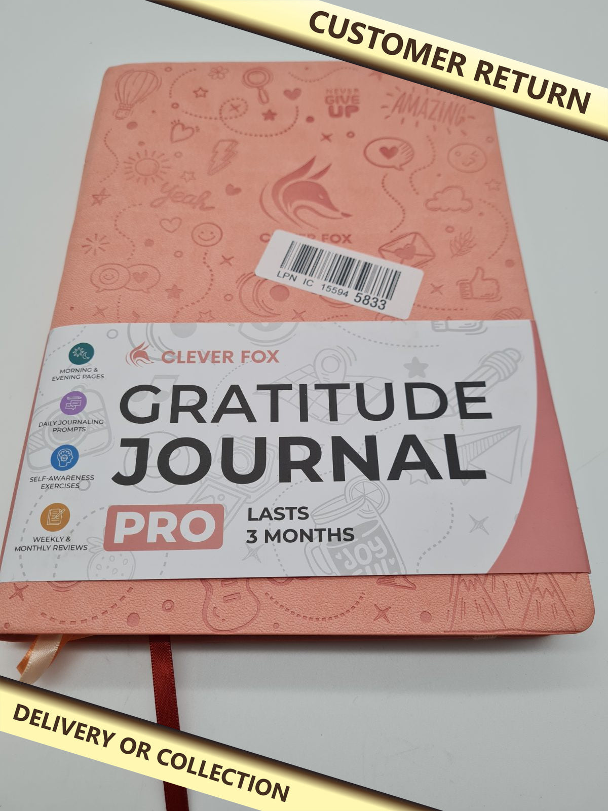 Gratitude Journal Pro — photograph 1 — Customer return; auction delivery information shown on image