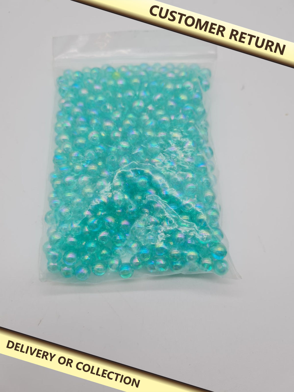 6mm Round turquoise  Beads — photograph 1 — Customer return; auction delivery information shown on image